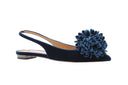 AQUAZZURA - Couturier Sling - Bleu nuit