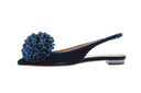 AQUAZZURA - Couturier Sling - Bleu nuit