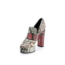 Chaussures Plateformes - Imprimé de serpent