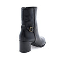 ELISA LANCI - Bottines en cuir à talon - Noir