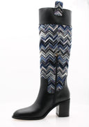 MISSONI - Sophic Boot Chevron Wave - Bleu et Noir