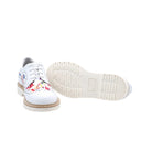 NEROGIARDINI - Chaussures Derbies pour Filles en cuir à lacets - Blanc avec imprimé fleurs