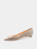New Aga Ballerina Suède - Smoke